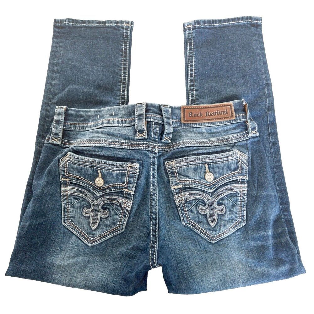Rock Revival Clair Easy Crop Jeans‎ Womens Size 27
